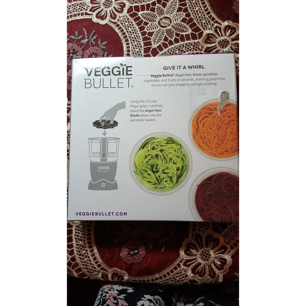 VEGGIE ‎ BULLET Angel Hair blade Spiralize in seconds !